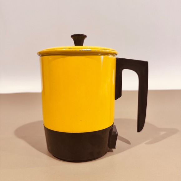 Vintage Valiant Yellow Hot Pot Electric No 2213011 No 15/2306 Retro Works EUC - Picture 8 of 9
